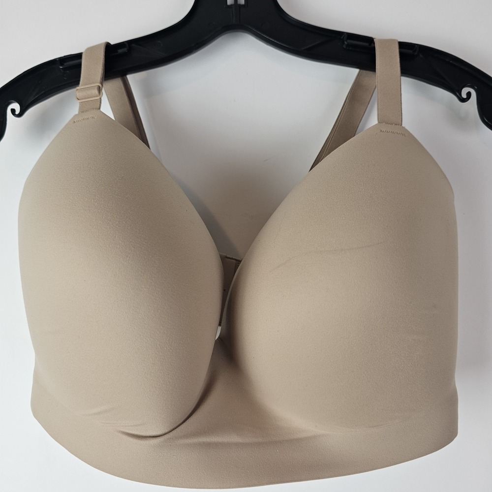 Soma Enbliss Wireless Bra Womens 40DDD Beige Seamless Comfort T Shirt Bra
